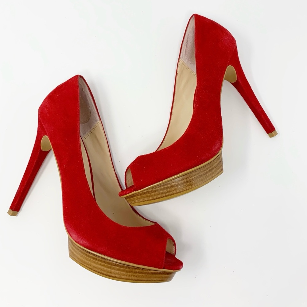 Red Peep Toe Heel